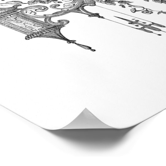 Vintages Märchen-Buchcover-Poster Poster (Ecke)