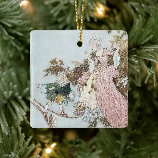 Vintages Märchen Schlafen Schönheit Edmund Dulac Keramikornament (Baum)