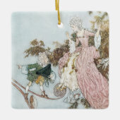 Vintages Märchen Schlafen Schönheit Edmund Dulac Keramikornament (Vorderseite)