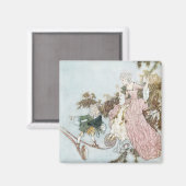 Vintages Märchen Schlafen Schönheit Edmund Dulac Magnet (Vorderseite/Rückseite)