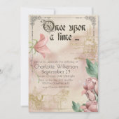 Vintages Märchen Themenschloss und Beförderung Einladung (Vorderseite)