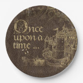 Vintages Märchen Themenwelt Burg Wilhelm Tell Pappteller (Vorderseite)