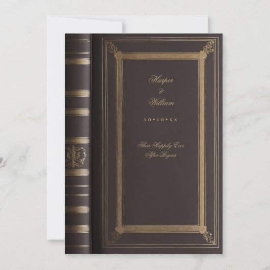 Vintages Märchenbuch Einladung zur Hochzeit (Vorderseite)