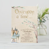 Vintages märchenhaftes Geschichtenbuch Einladung (Stehend Vorderseite)