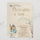Vintages märchenhaftes Geschichtenbuch Einladung (Vorne/Hinten)