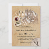 Vintages Märchenschloss Einladung (Vorderseite)