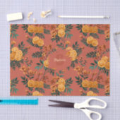 Vintages Marigold Calendula Floral Pattern Seidenpapier (Handwerk)