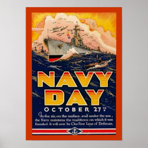 Vintages Marine-Tagesplakat Poster
