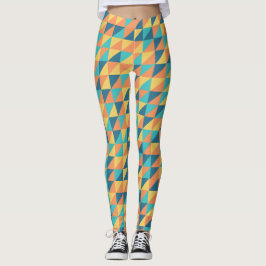 Vintages Marineboldgold und orange abstraktes Must Leggings