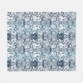 Vintages Marinemuster Fleecedecke (Vorderseite (Horizontal))