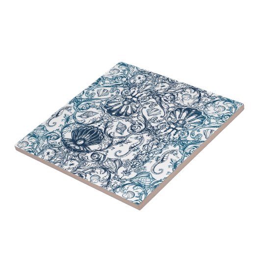 Vintages Marinemuster Fliese (Seite)