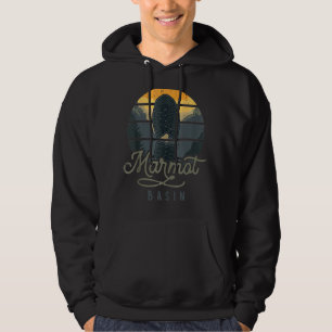 Vintages Marmorbecken Wandern Skifahren Hoodie