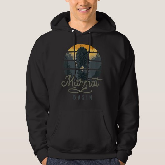 Vintages Marmorbecken Wandern Skifahren Hoodie (Vorderseite)