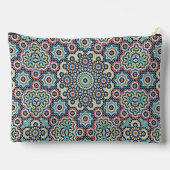 Vintages marokkanisches Blau und Aquamarines Muste Zubehörtasche (Rückseite)