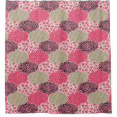 Vintages marokkanisches Muster Rosa Duschvorhang (Vorderseite)