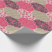 Vintages marokkanisches Muster Rosa Geschenkpapier (Ecke)