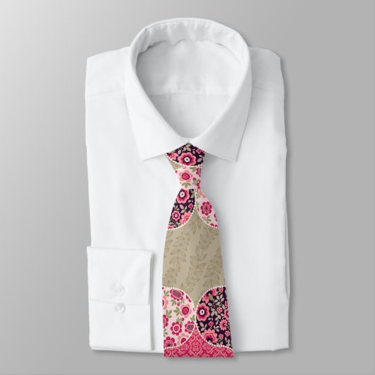 Vintages marokkanisches Muster Rosa Krawatte (Gebunden)