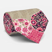 Vintages marokkanisches Muster Rosa Krawatte (Gerollt)