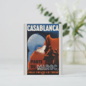 Vintages Marokko Casablanca Port Retro Postkarte (Stehend Vorderseite)