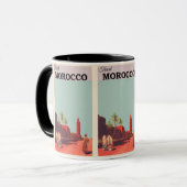 Vintages Marokko: Exotic Travel Holiday Tasse (Vorderseite Links)