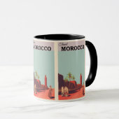 Vintages Marokko: Exotic Travel Holiday Tasse (VorderseiteRechts)