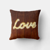 Vintages Marquee Lights Liebe Kissen - Stallbrett (Rückseite)