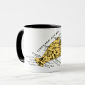 Vintages Martha's Vineyard, schwarz auf Gold Tasse (Vorderseite Links)