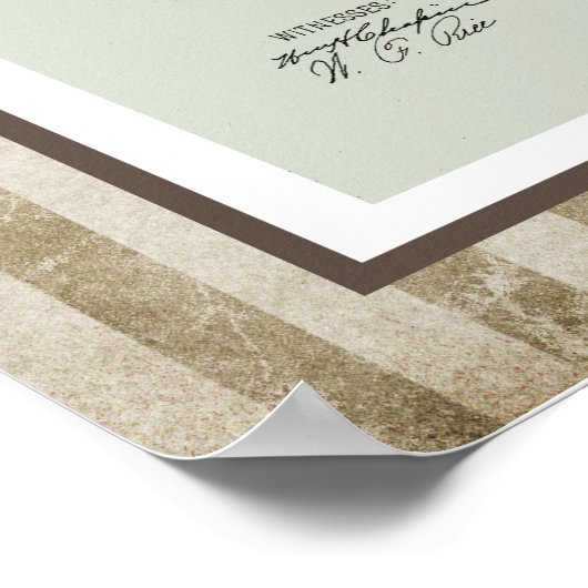 Vintages Maschinenzuführungspatent Poster (Ecke)