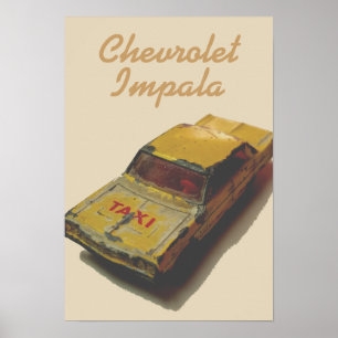 Vintages MatchBox-Gelbes Register Poster