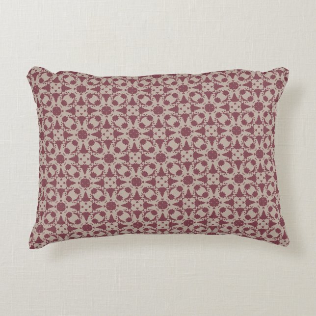 Vintages Mauve Floral Accent Pillow Dekokissen (Vorderseite)