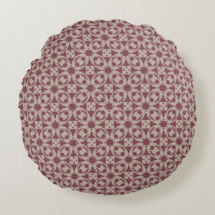 Vintages Mauve Floral Rundkissen Rundes Kissen