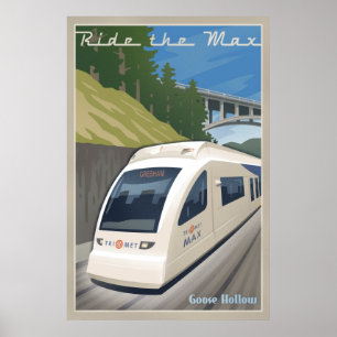 Vintages Max Light Rail Reiseplakat Poster
