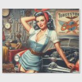 Vintages mechanisches Button Geschenkpapier (Flach)