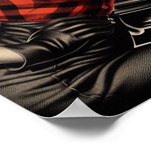 Vintages mechanisches Button Poster (Ecke)