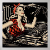 Vintages mechanisches Button Poster (Vorne)