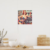 Vintages mechanisches Button Poster (Küche)