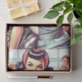 Vintages mechanisches Button Seidenpapier (Geschenk)