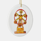 Vintages mechanisches Riesenrad Keramikornament (Rechts)