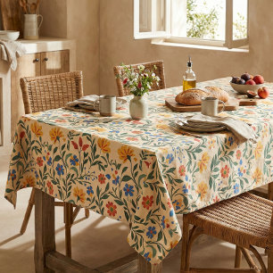 Vintages mediterranes Blumenmuster nahtlos Tischdecke