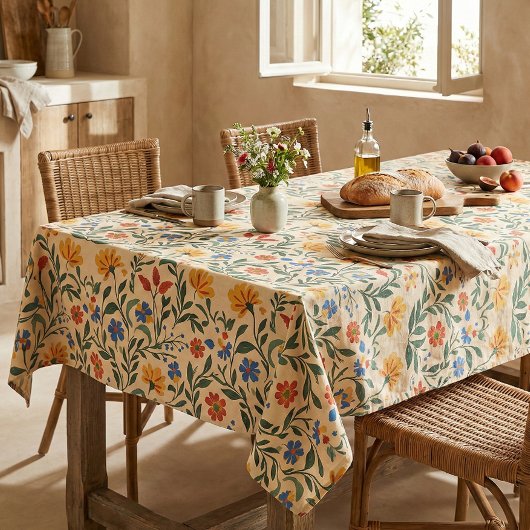 Vintages mediterranes Blumenmuster nahtlos Tischdecke