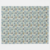 Vintages mediterranes traditionelles geometrisches fleecedecke (Vorderseite (Horizontal))
