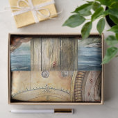 Vintages Meer Glarner Möwenkompass Alte Karte Seidenpapier (Geschenk)