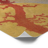 Vintages Meeresleben Tropischer Blauer Fischkorb Poster (Ecke)