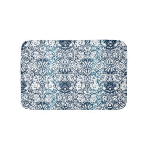 Vintages Meeresmuster Badematte