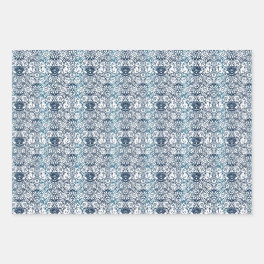 Vintages Meeresmuster Geschenkpapier Set (Vorderseite 3)