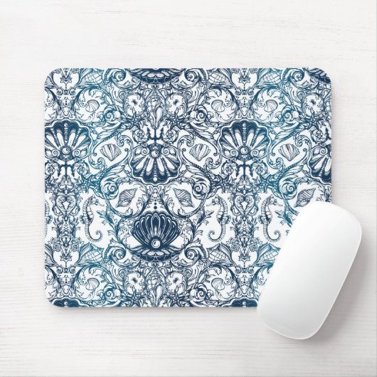 Vintages Meeresmuster Mousepad (Mit Mouse)