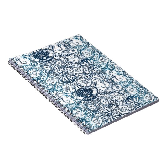 Vintages Meeresmuster Notizblock (Rechte Seite)