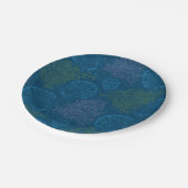 Vintages Meeresmuster Pappteller (Schrägansicht)