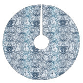 Vintages Meeresmuster Polyester Weihnachtsbaumdecke (Vorderseite)