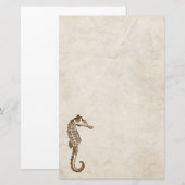 Vintages Meerpferd Briefpapier (Vorne/Hinten)